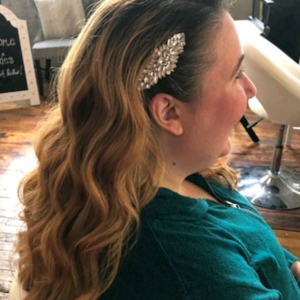 Bridal Rose Gold Rhinestone Hair Comb